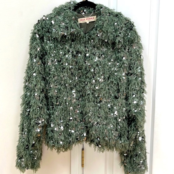 Free People Camilla Sequin Feather Jacket - Picture 3 of 10